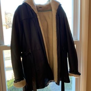 Wilson Leather coat with fur lining.